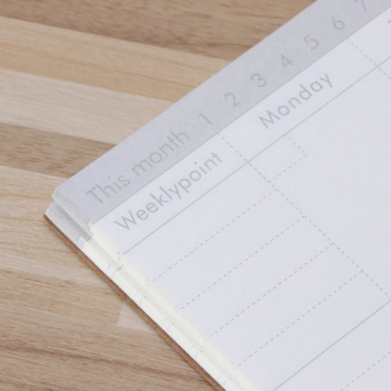 

Kraft Cover Weekly Planner Diary Journal Memo Notebook Note Pad School Office M17F