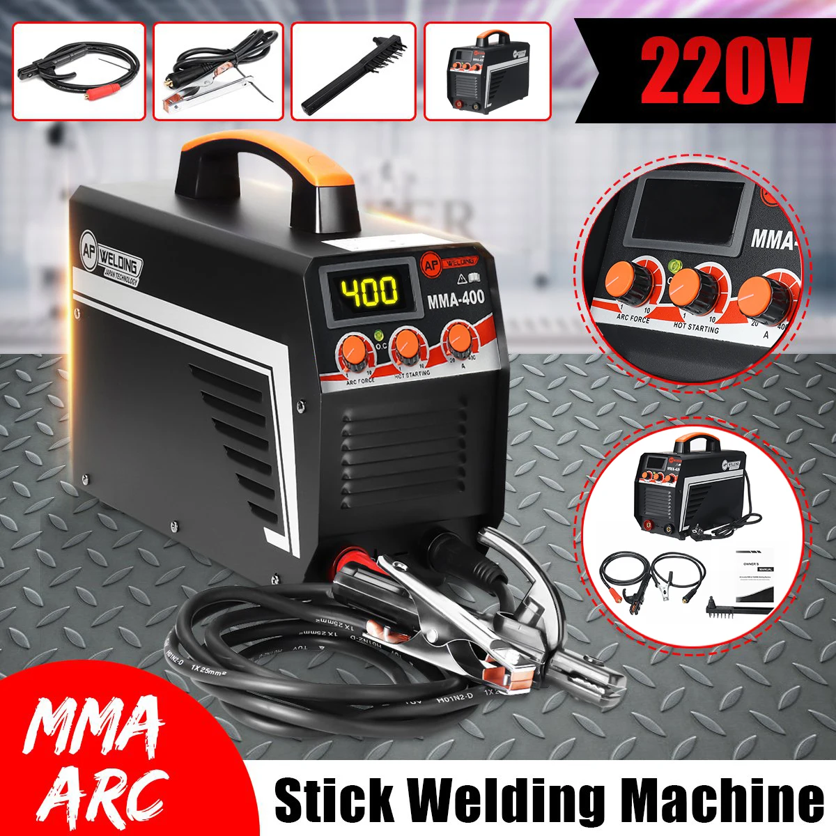 Сварочный аппарат IGBT инверторный дуговой электросварочный с цифровым дисплеем