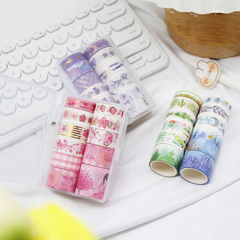 Набор декоративного скотча Васи декоративная клейкая лента 11 рулонов школьные