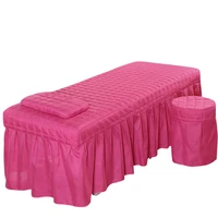 3pcs set beauty salon massage table bed sheet skirt skin friendly massage sheet spa bed full cover with pillowcase stool cover