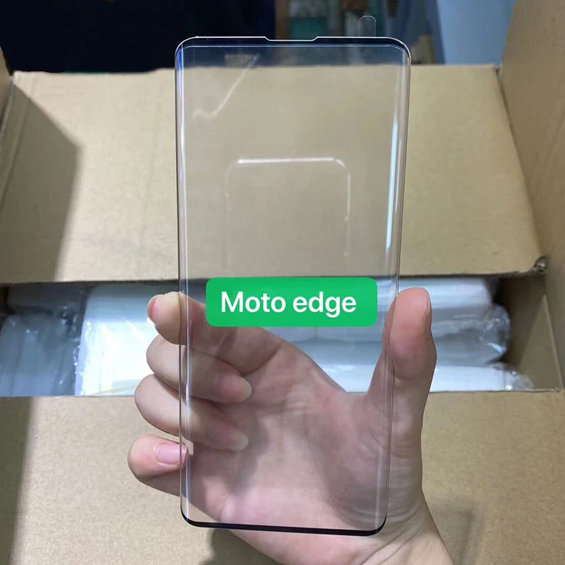 Изогнутое закаленное стекло с полным покрытием для Motorola Moto Edge защита экрана 9H