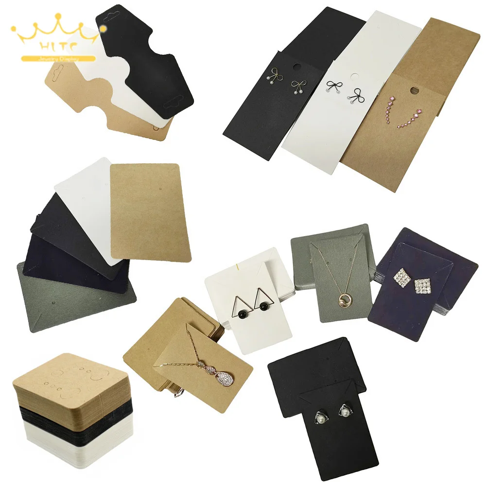 Подвеска для ушей из крафт бумаги бирка ювелирных изделий витрина карточка