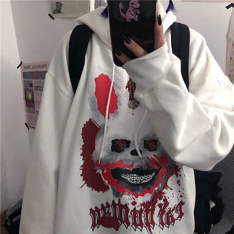 Толстовка Женская с длинным рукавом Японская уличная одежда крутая кофта в стиле