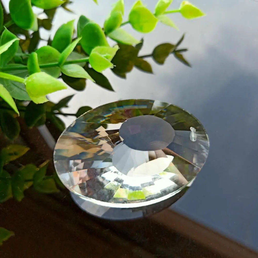 

K9 50mm Clear Bird's Nest Glass Crystal Pendants Suncatcher Chandelier Crystals Prisms Hanging Ornament Decoration Accessories