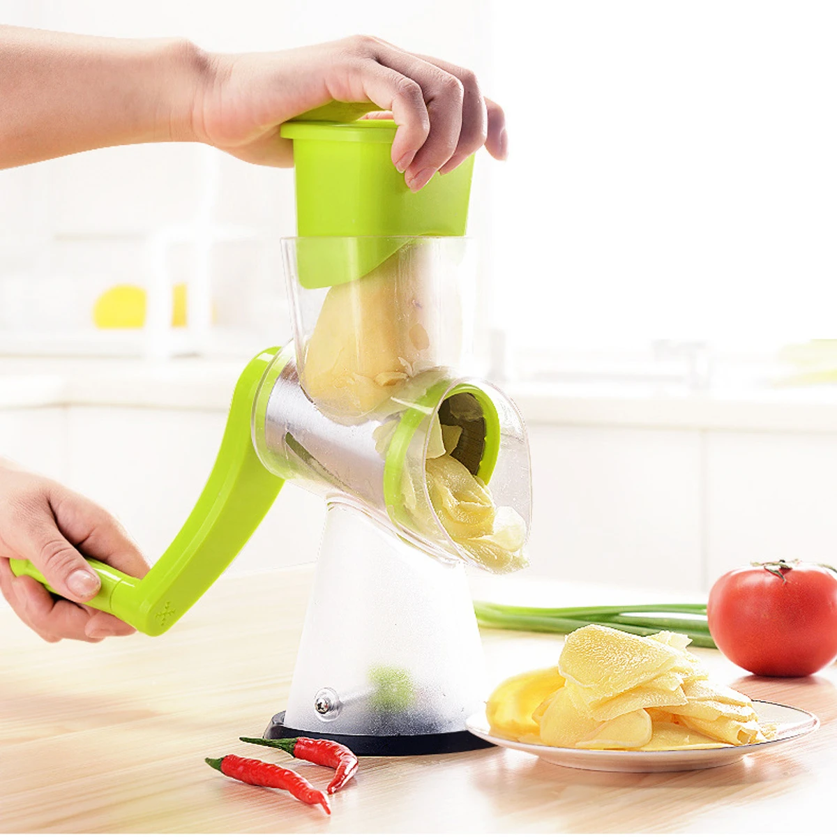 Ролик устройство резки овощей картофеля Чоппер для морков Съемная 3