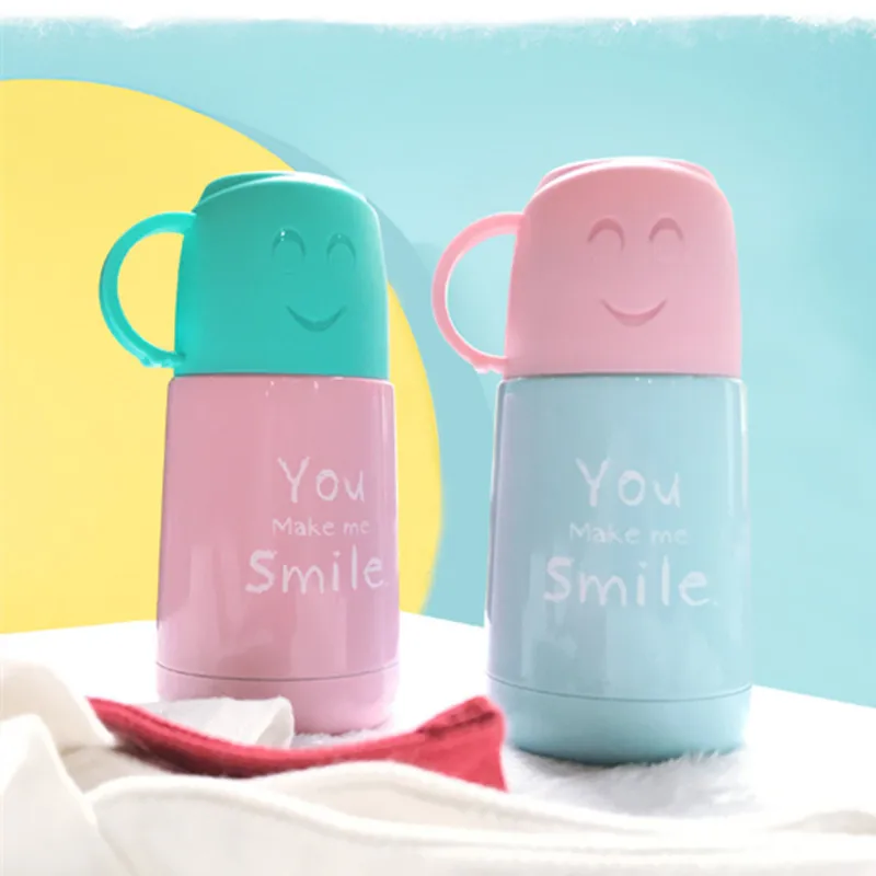 210 мл мультяшный термос из нержавеющей стали вакуумная колба чашка бутылка с