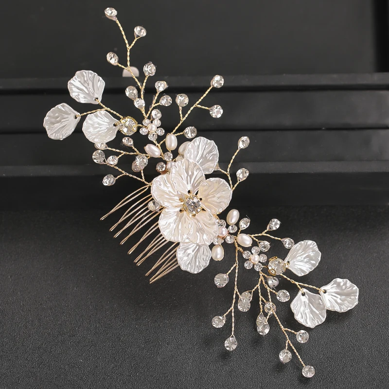 

Flower Rhinestone Hair Comb Hair Accessories For Women Hair Jewlery Comb Headband Bride Hair Accessories Wedding Jewelry