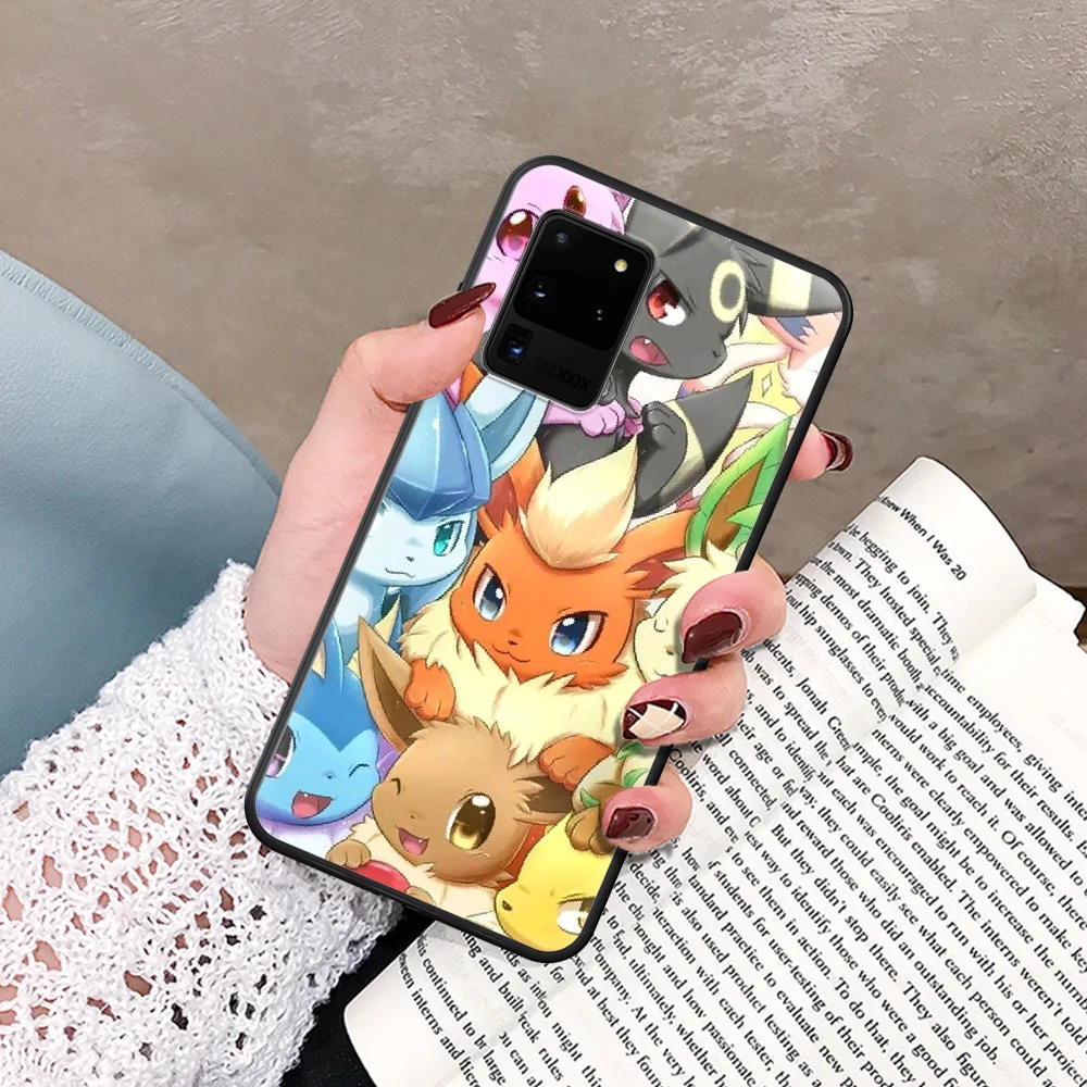 

Cute Charizard Pokemons Squirtle Phone Case For Samsung Galaxy Note S 8 9 10 20 Plus E Lite Uitra black Coque Luxury Back 3D