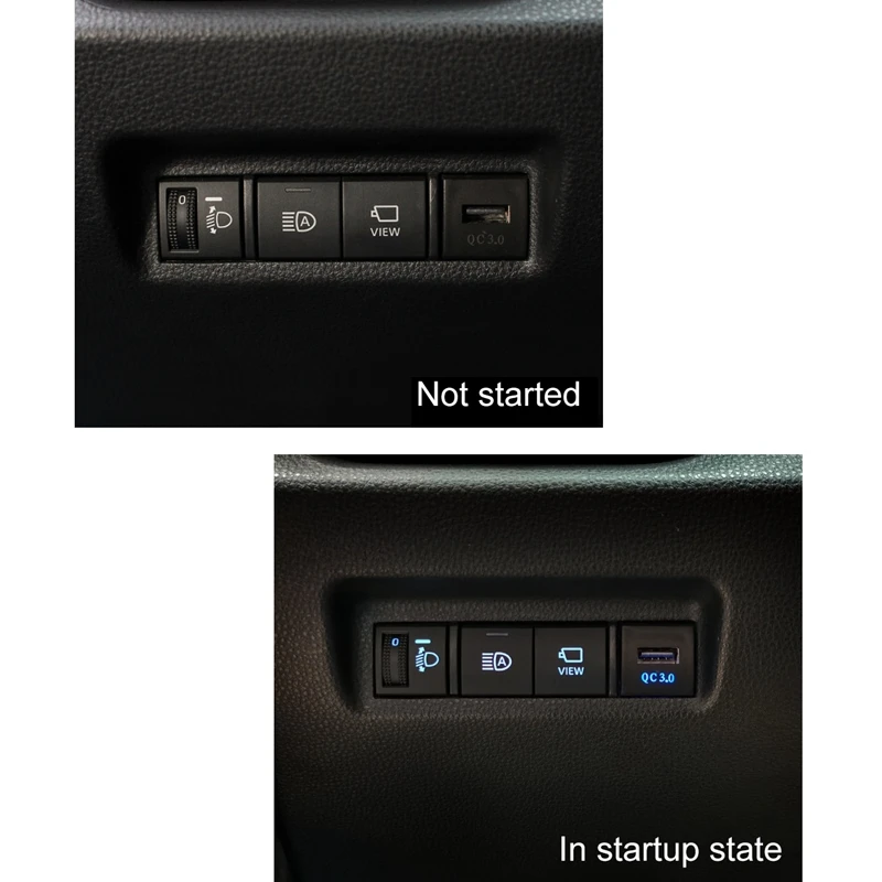 

Central Control Position QC3.0 USB Car Charger Quick Charge Lossless Upgrade for Toyota RAV4 WILDLANDER 2019 2020