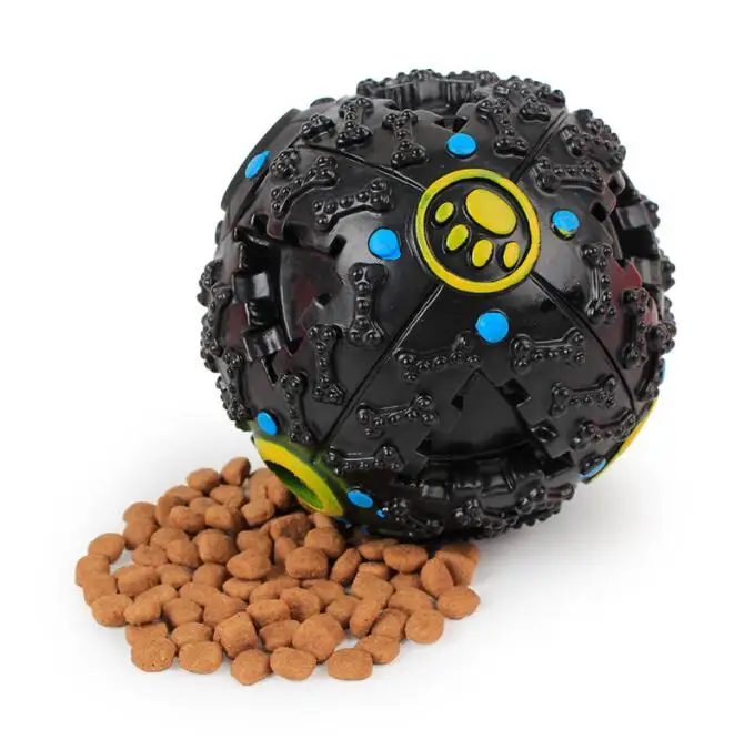 

Эластичный шар жевательная игрушка для собак, экстра-жесткий пищалый шар для семейных игрушек, диспенсер для еды