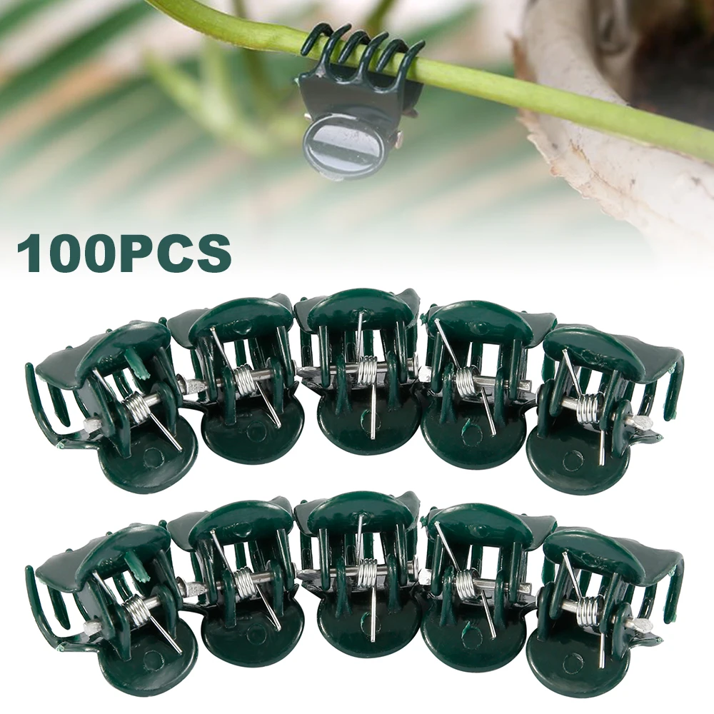 

100Pcs/Bag Garden Plant Support Clips Flower Orchid Stem Clips for Vine Support