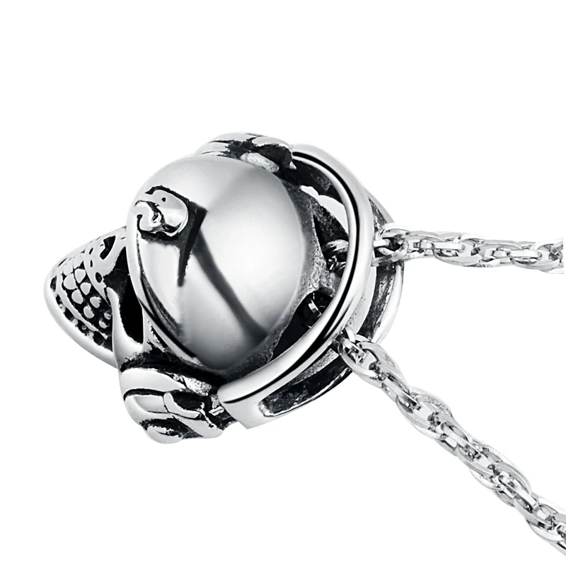 Мужская подвеска наушники Valily кулон с головой черепа и bluetooth из нержавеющей стали