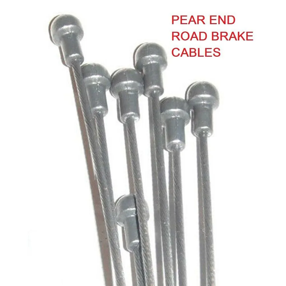 

10 Pcs Road Bike Bicycle Stainless Steel Brake Pear End Inner Cables 1.5*1700mm Derailleur Cycling Shifter Gear Brake Cables