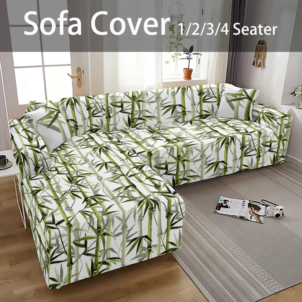 

Чехол для дивана в стиле растений, чехол для дивана, кровати без рук, детский диван с бамбуковым узором, чехлы для дивана на два и три места, д...