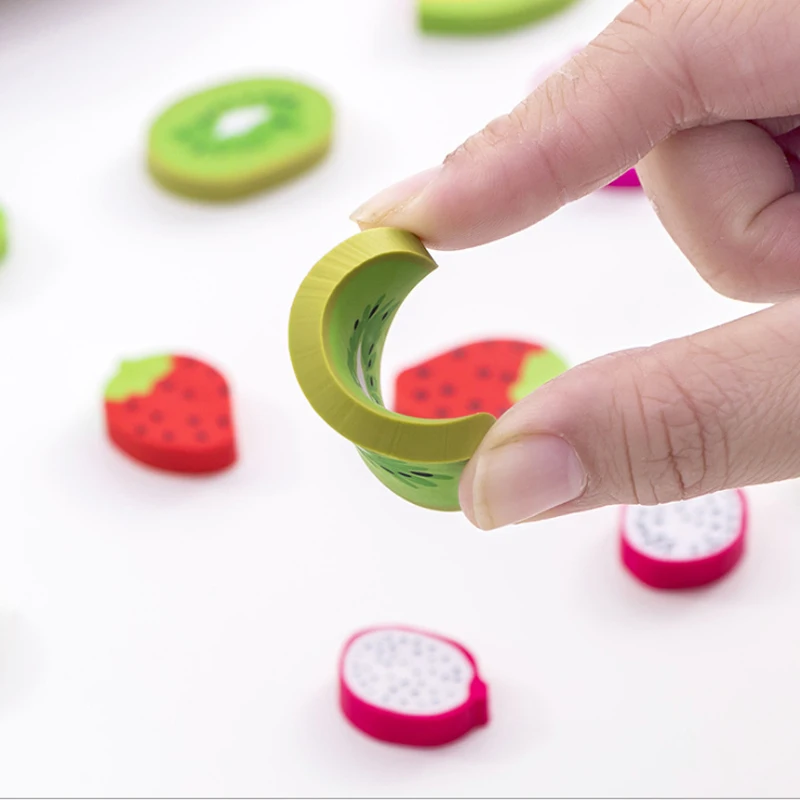 2 шт./лот новинка Маленький милый ластик для фруктов апельсина арбуза винограда