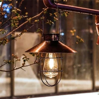 solar hanging lanterns vintage outdoor waterproof solar light with warm led bulbs for garden yard patio pathway xmas party decor