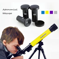 funny outdoor colorful explore monocular space three eyelens astronomical telescope with portable tripod spotting scope toy
