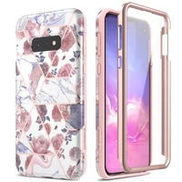 2 in 1 soft case for samsung galaxy a71 a51 5g s10 s9 s20 fe note 9 10 plus case with screen protector cover for s10e a50 ultra
