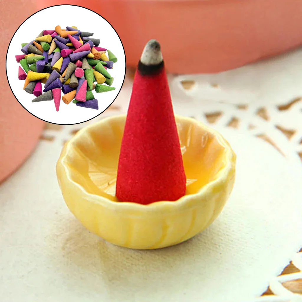 Multi-color Backflow Incense Cones Natural Scents for Home Bedroom Yoga Room Relaxation | Дом и сад