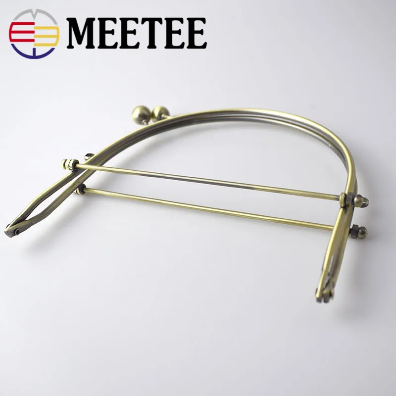 Металлическая рамка для кошелька Meetee 15 5 см застежка с отверстием сумок Античная