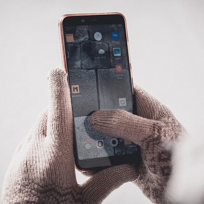 Xiaomi FO сенсорный экран теплые бархатные перчатки плюс бархат для сохранения тепла палец Сенсорный экран для зимы