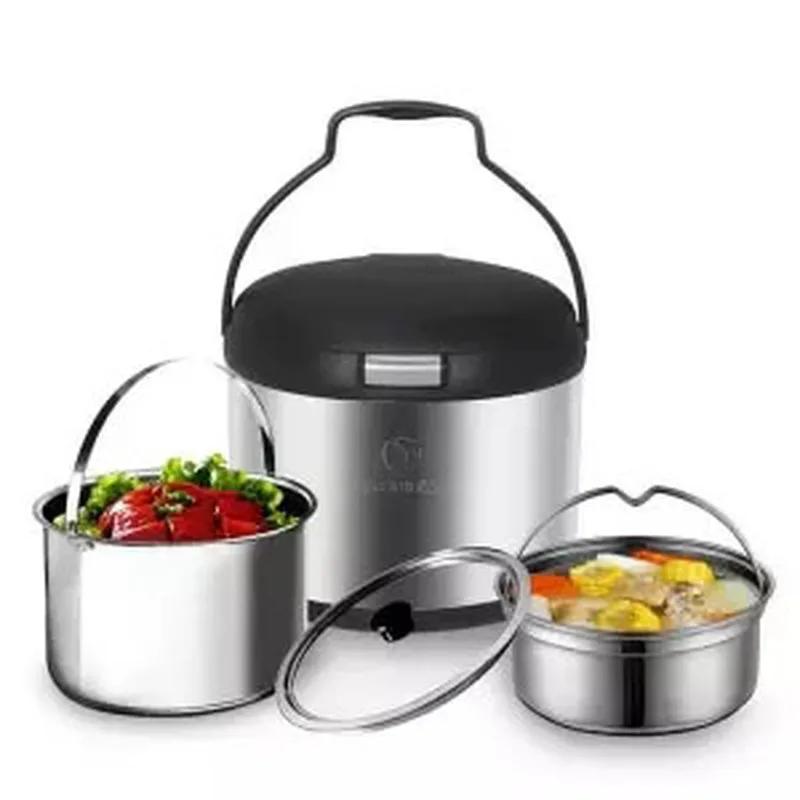 Stainless Steel Fire-free Cooking Pot Thickening Home Soup Energy Saving Insulation Barrel Hot | Дом и сад