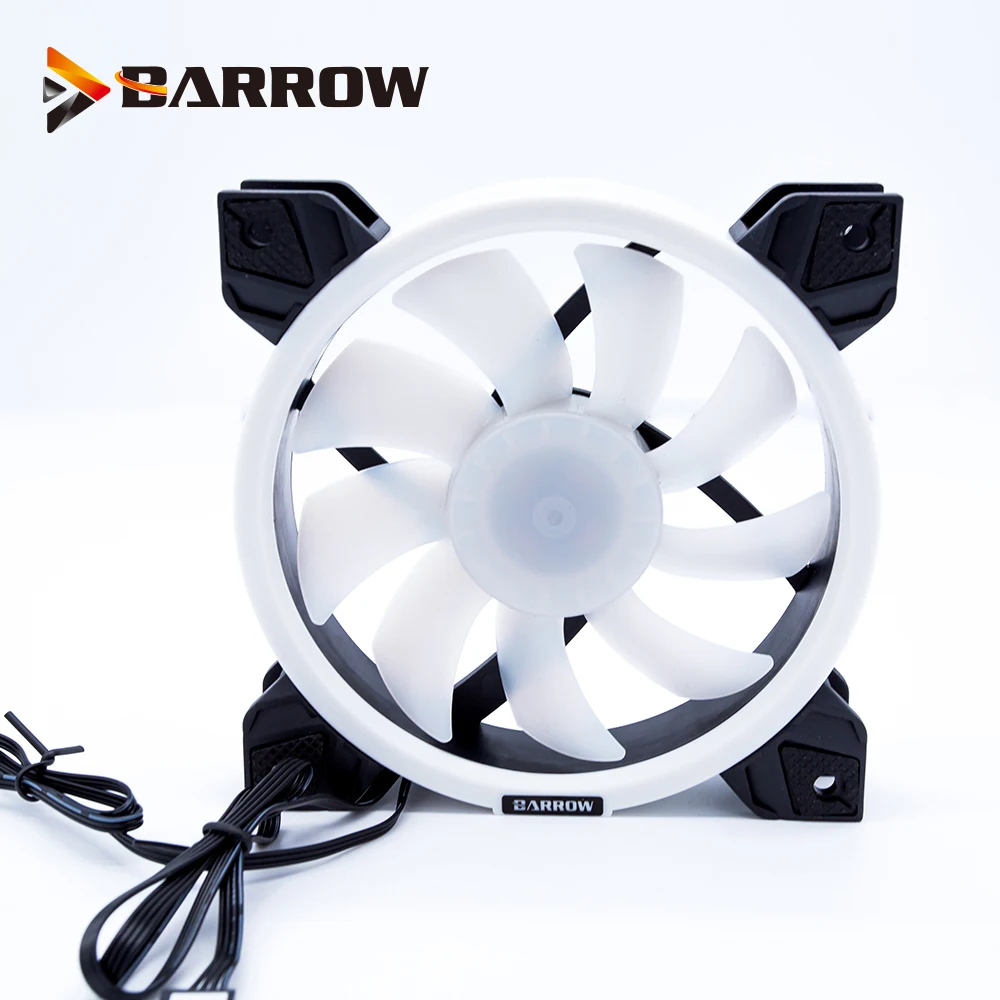 

Barrow PWM Fan Size 120*120mm Fan use for Radiator Computer Case with Aurora RGB Light 4PIN Fan 5V RGB 3PIN Support to AURA