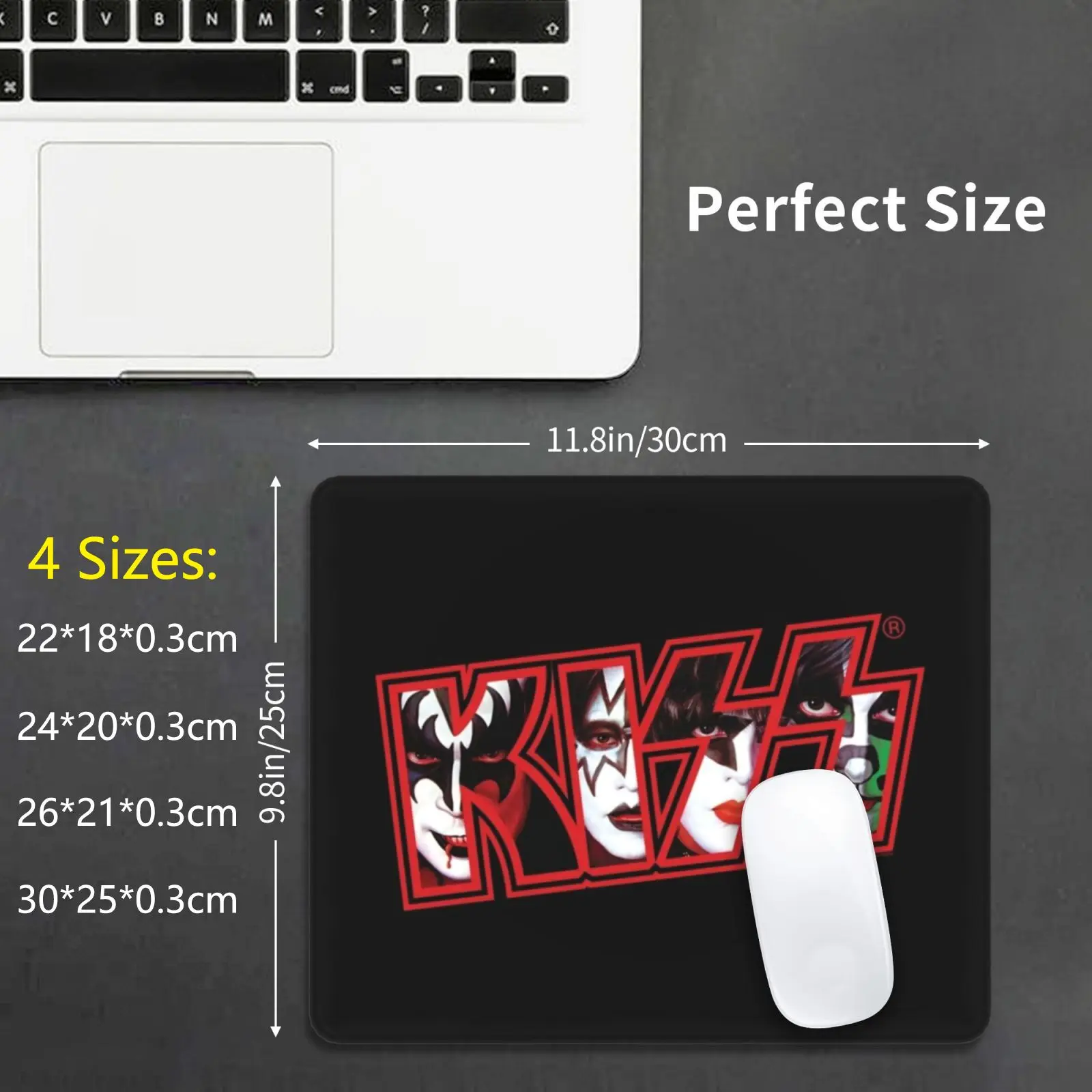 

Kiss Band Mouse Pad DIY Print Cushion Kiss Kiss Fan Art Kiss Band Kiss Music Rock Starchild Demon Spaceman