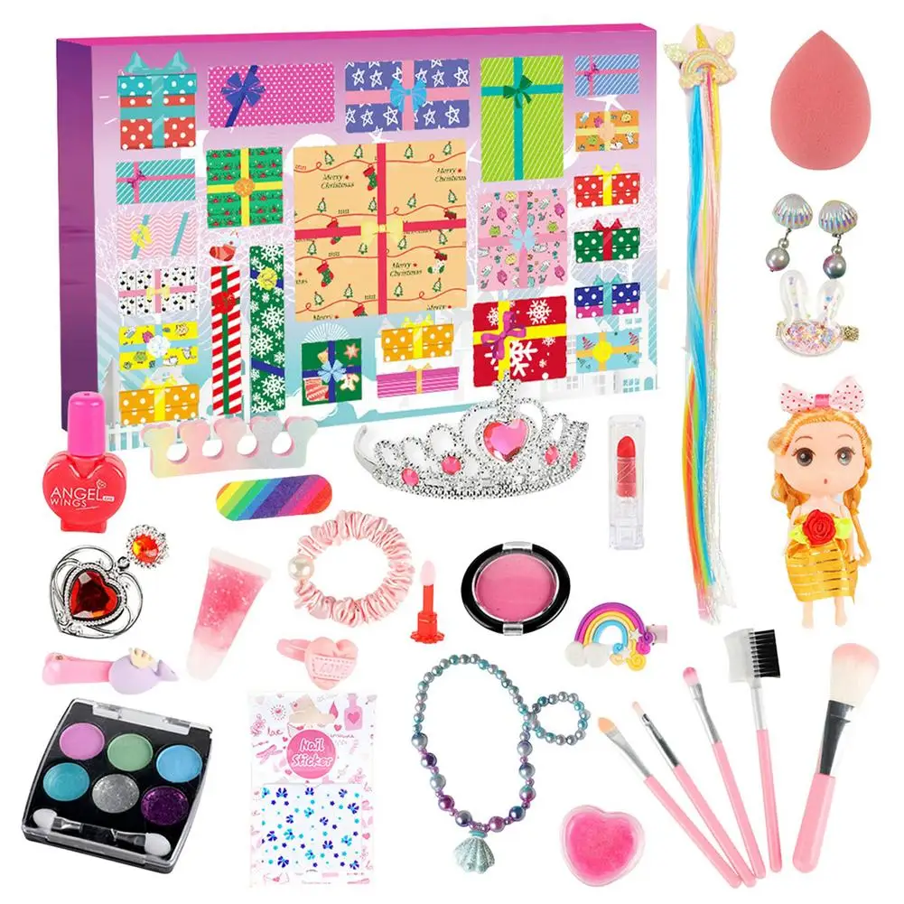 

Advent Calendar 2021 Girls Makeup - Makeup Advent Calendar Kids Washable Makeup Kit Advent Calendar For Girls 24 PCS Christmas
