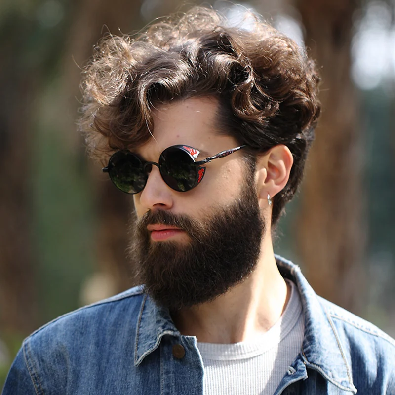 

Stgrt круглые линзы солнцезащитные очки поляризованные винтажные модные солнцезващитные очки с металлической оправой UV400 для женщин/мужчин