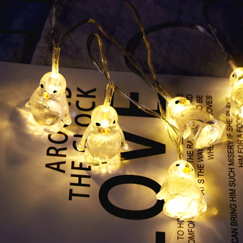 СВЕТОДИОДНАЯ Гирлянда в виде пингвина русалки ягод парикмахера светодиодный