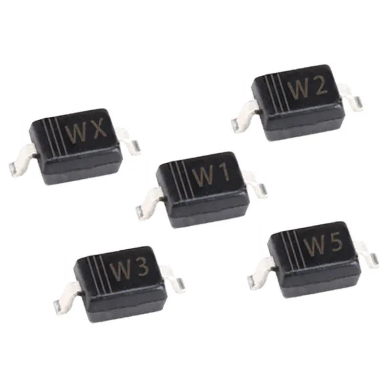 100 шт. SMD Диод Зенера BZT52C24S WO BZT52C27S WP BZT52C30S WQ BZT52C33S WR BZT52C36S WS BZT52C39S WT BZT52C43S WU SOD 323|Диоды| |