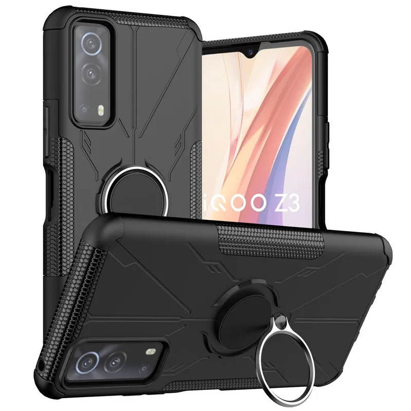 Shockproof Cover For IQOO Z3 Case For IQOO Z3 U1X Vivo Y20S Y20 Y11S Cover Hard Holder Back Protective Bumper For IQOO Z3 Fundas