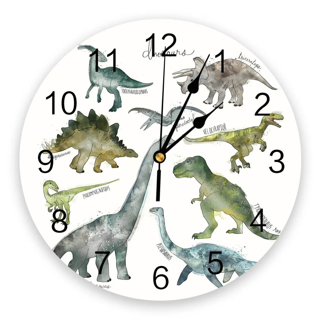 

Dinosaurs Wall Clock Home Decor Bedroom Silent Oclock Watch Wall Digital Clock Wall Clock for Kids Rooms
