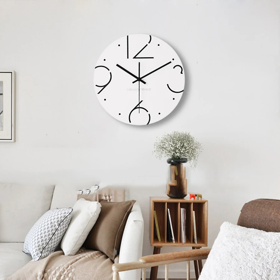 Скандинавские большие настенные Saatk современный дизайн 3d Детские бесшумные часы