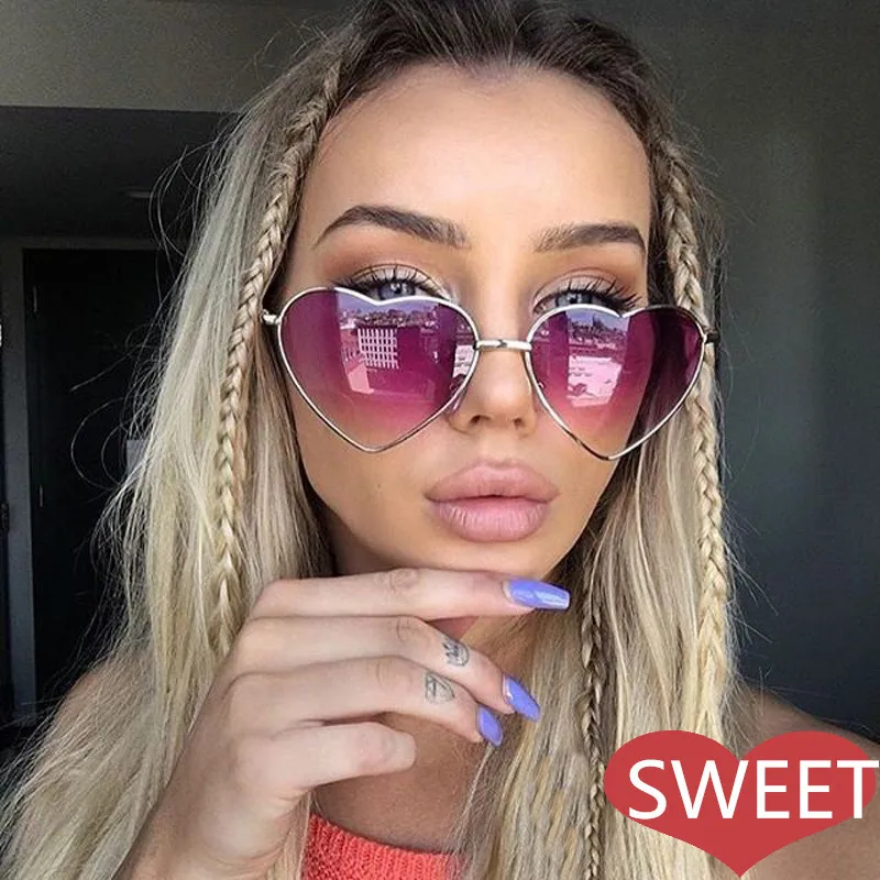 Женские солнцезащитные очки в форме сердца Honey Sweet брендовые дизайнерские без