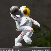resin creative astronaut sculpture figurine store craft desk home decoration accessories cartoon modern birthday gift