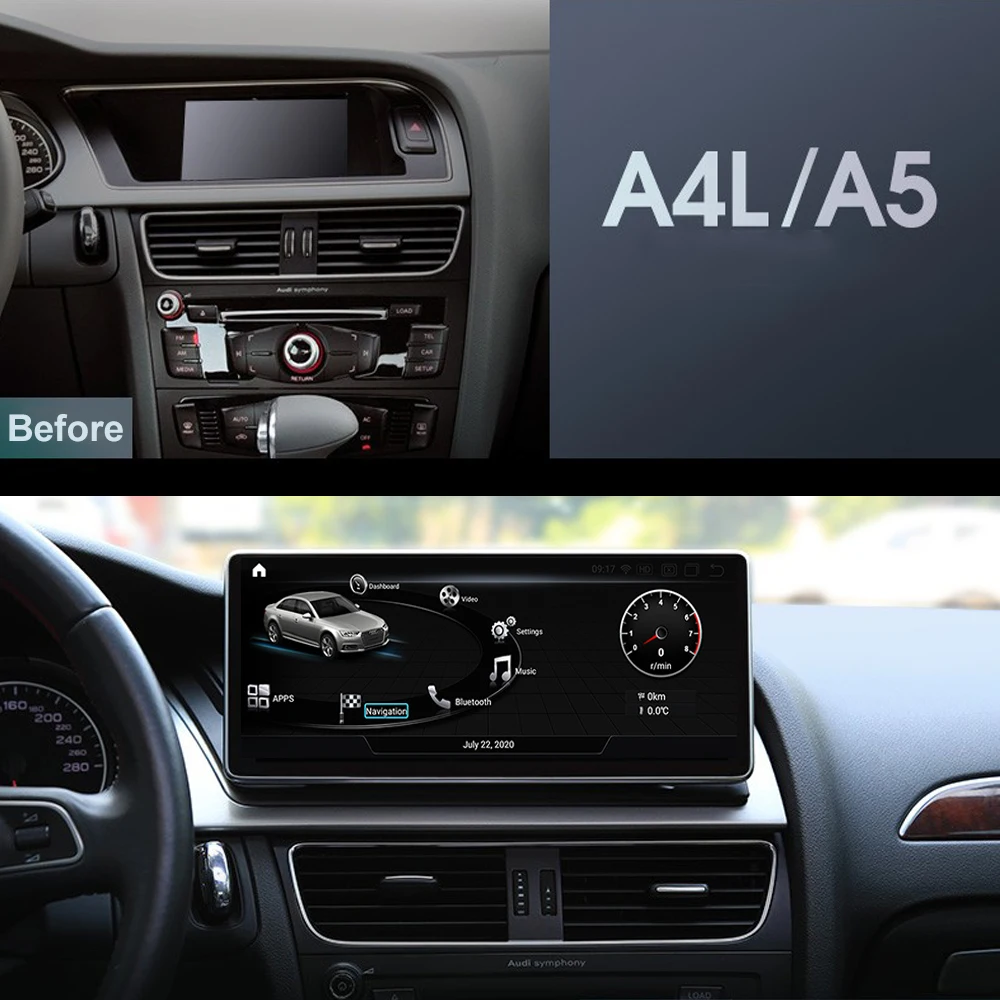 $302.48 10.25 '' Carplay Android 10 Car Stereo Multimedia Radio Stereo Player GPS SWC Navigation For Audi A4 A5 S4 S5 A4L B8 2009-2016