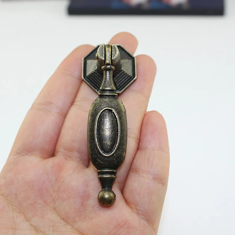 8 шт. 25x73 мм антикварный сплав ручка ящика Шкаф Ручка двери китайская с одним