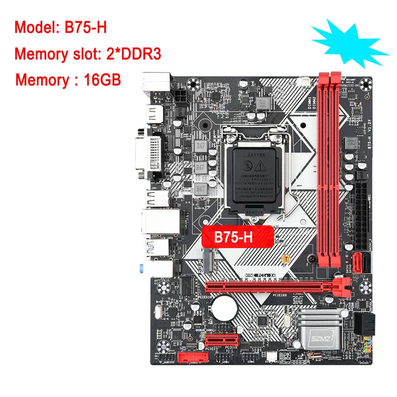 B75 motherboard support Intel Xeon LGA1155 for i3 i5 i7 CPU support ddr3 memory B75M-VH PLUS desktop motherboard B75M-VH PLUS