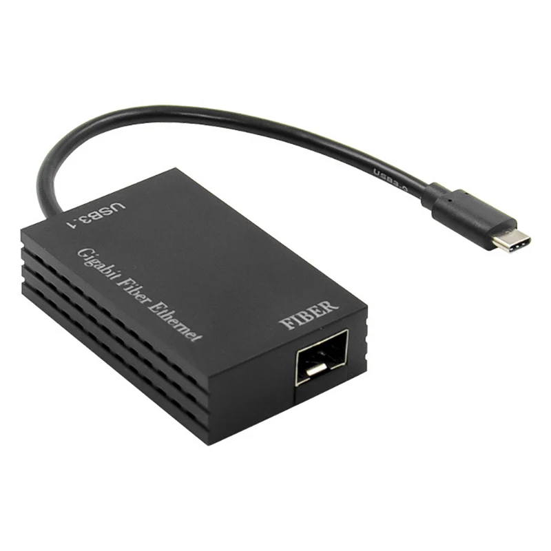 

Гигабитная волоконная Серверная сетевая карта Type-C 1000M SFP Серверная волоконная сетевая карта RTL8153