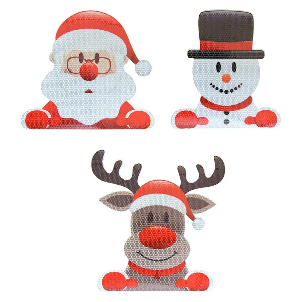 

Car Stickers For Side Doors Bumper Home Refrigerator Magnets Decals Christmas Theme Decoration Santa Claus Elk Snowman Sticker