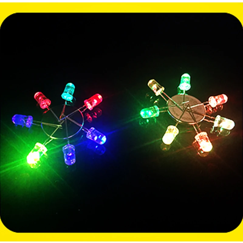 3 мм 5 розовый 100 шт. светодиодный Круглый синий быстрый/медленный RGB мигающий