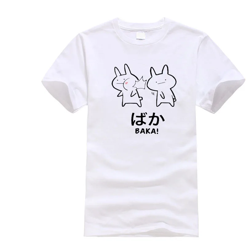 Модная футболка Baka Rabbit slap Япония Забавные топы аниме мужские и женские хлопковые