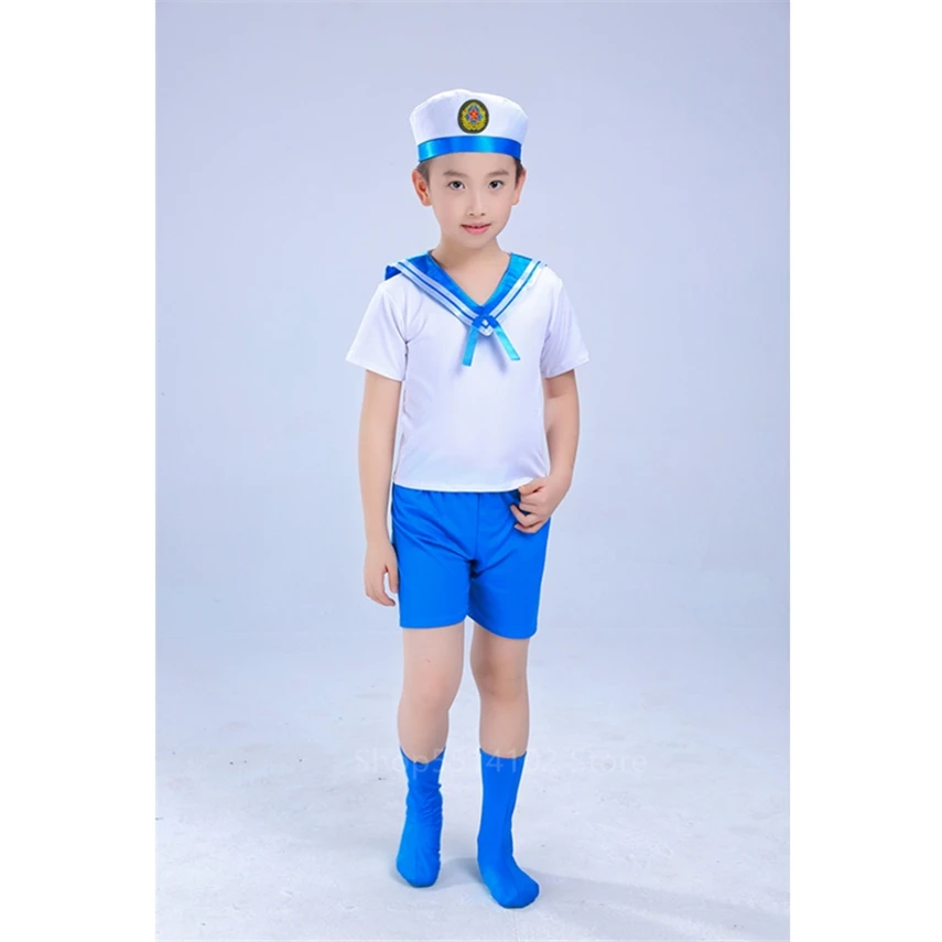 Детские костюмы военно-морского флота синий хоровый костюм моряка для