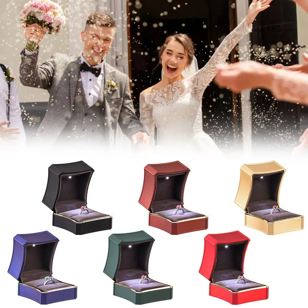 

Декоративная коробка для ювелирных украшений на День святого Валентина, обручальное, свадебное, Ювелирное Украшение, демонстрационный чех...