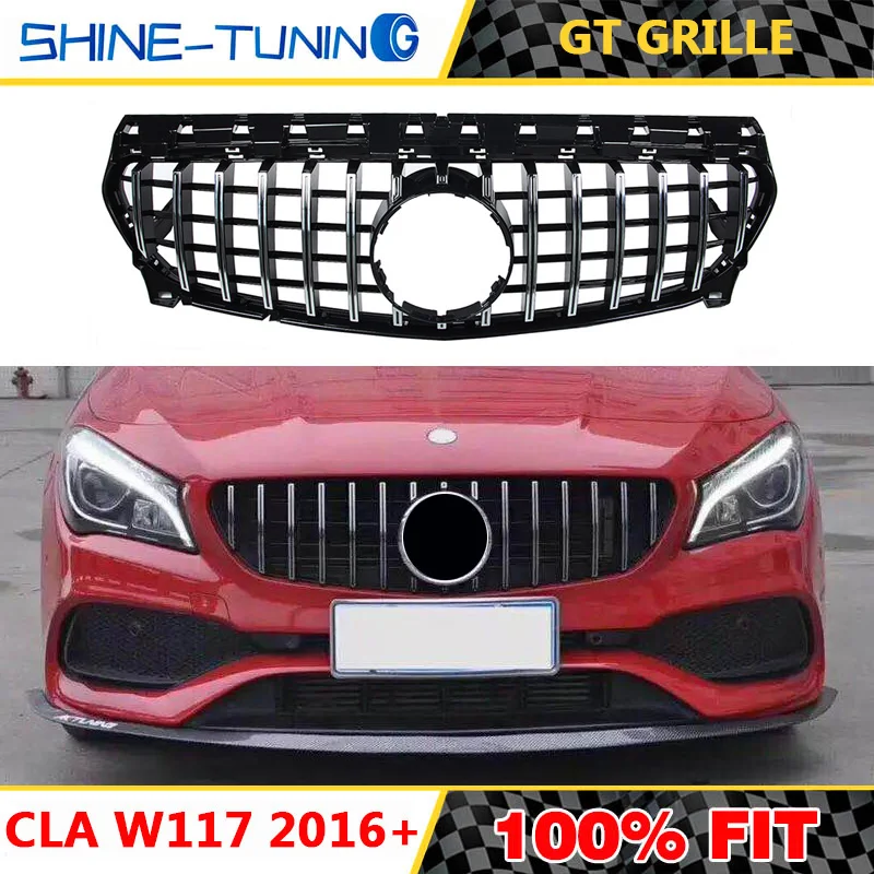 Подходит для класса CLA W117 AMG GTR GT R решетка радиатора CLA200 CLA220 CLA260 CLA45 2013-15 2016 + без