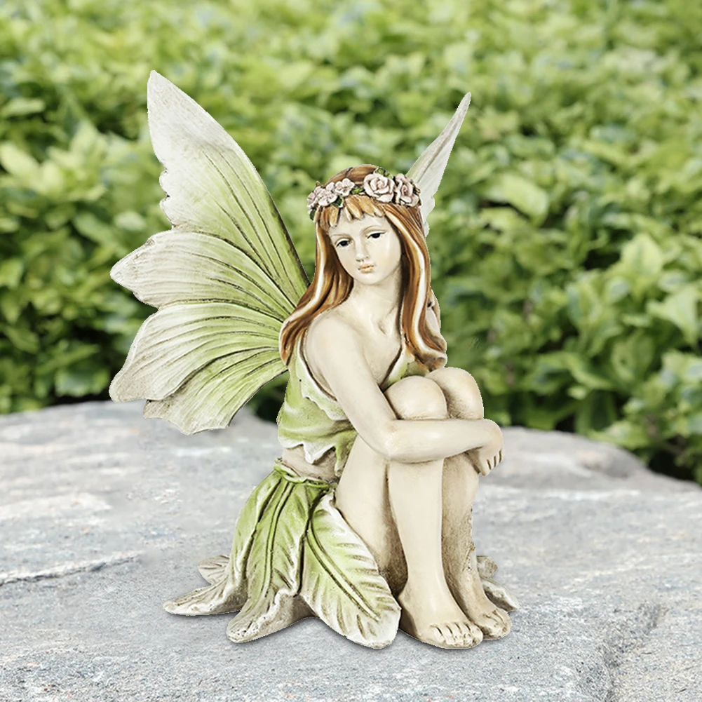 

Girl Flower Fairy Decoration Resin Crafts Flower Fairy Ornament Exquisite Beautiful Statue Decoration For Garden Villa Yard