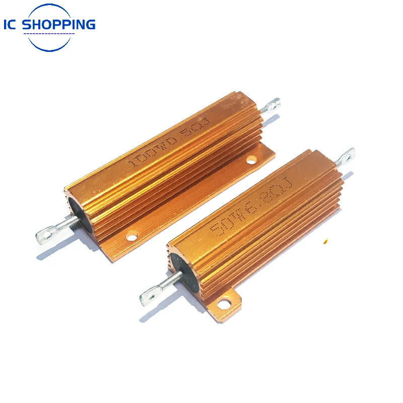 Новый алюминиевый мощный металлический корпус чехол с проволочным резистором 50