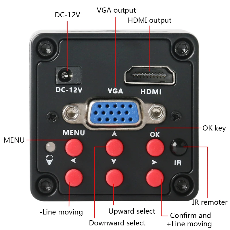 Цифровой видеомикроскоп 1080P 14 МП HDMI VGA камера 35 мм большой объектив с
